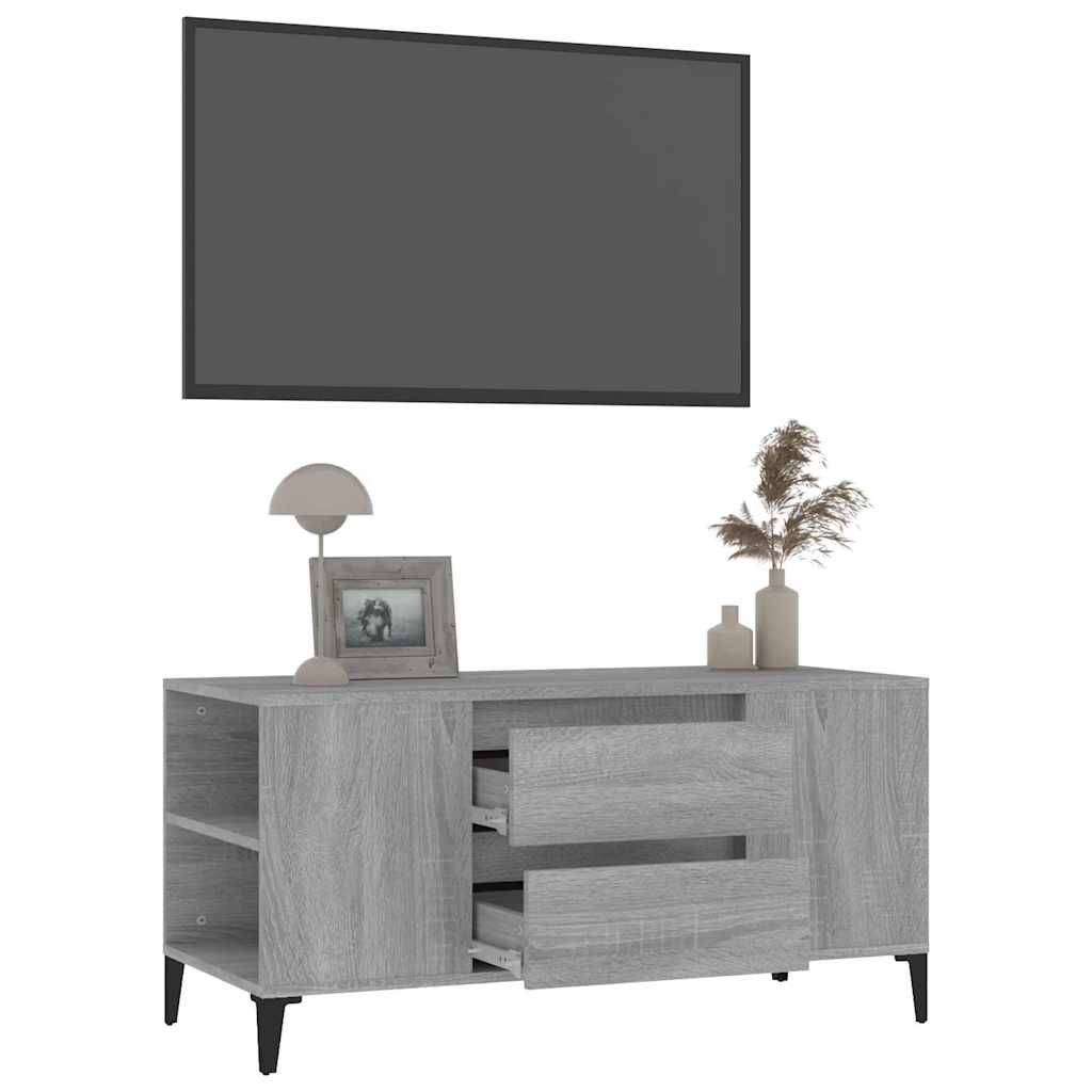 TV Cabinet Grey Sonoma 102x44,5x50 cm Engineered Wood