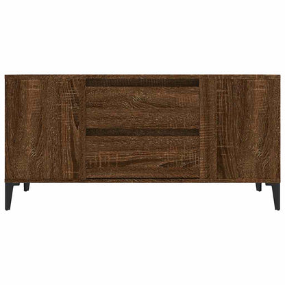 TV Cabinet Brown Oak 102x44,5x50 cm Engineered Wood