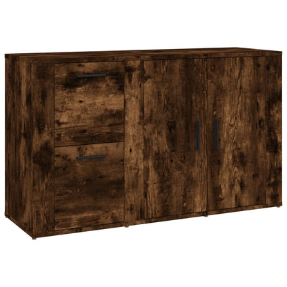 Sideboard Smoked Oak 100x33x59,5 cm Engineered Wood