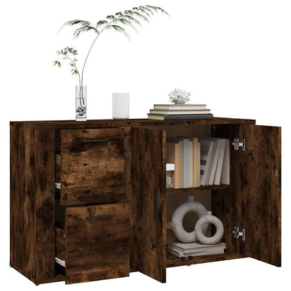 Sideboard Smoked Oak 100x33x59,5 cm Engineered Wood