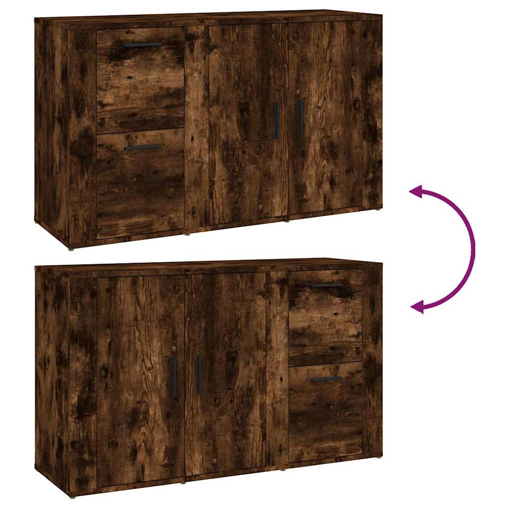 Sideboard Smoked Oak 100x33x59,5 cm Engineered Wood