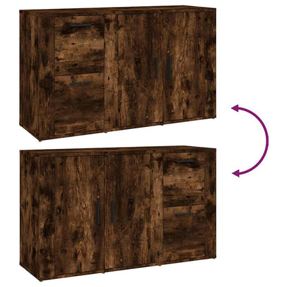 Sideboard Smoked Oak 100x33x59,5 cm Engineered Wood