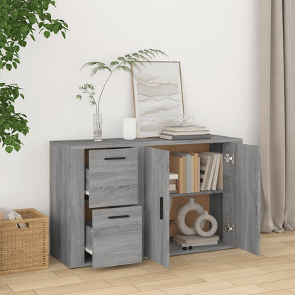 Sideboard Grey Sonoma 100x33x59.5 cm Engineered Wood