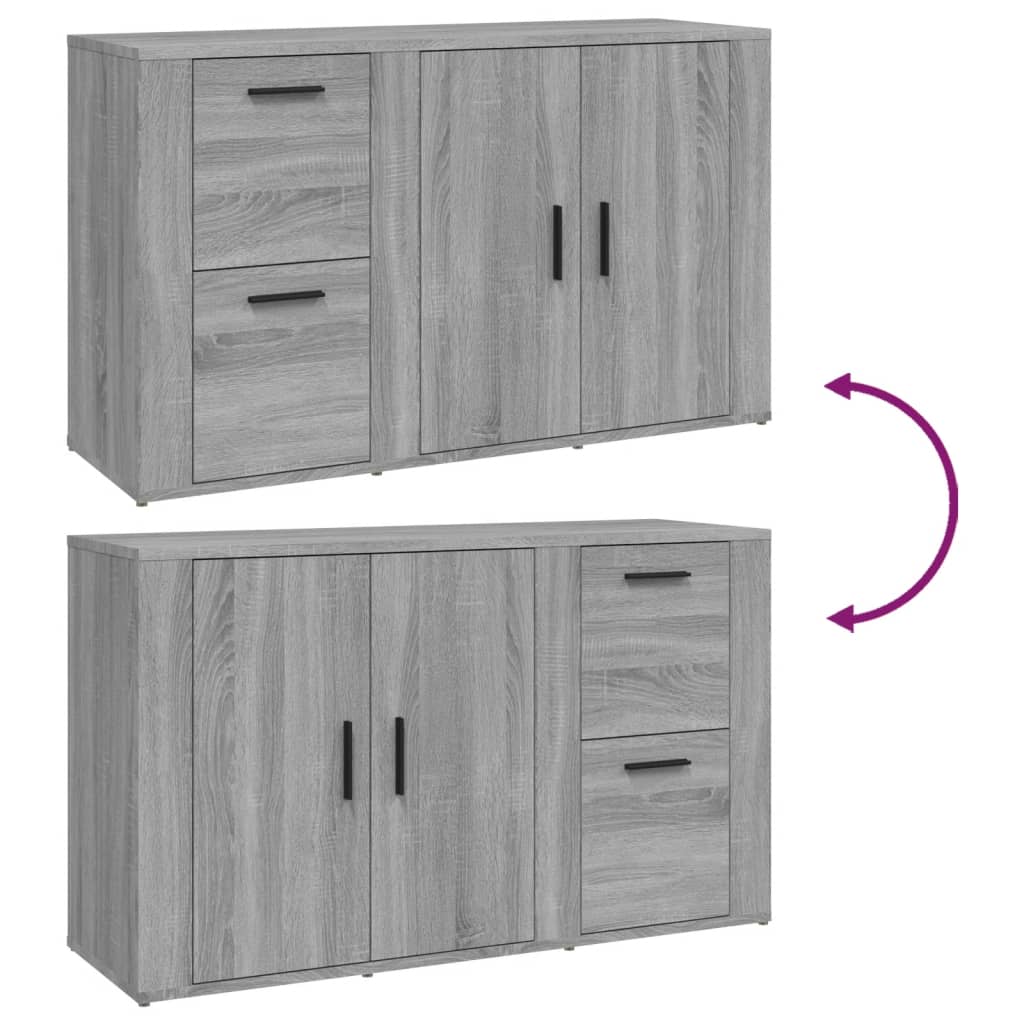 Sideboard Grey Sonoma 100x33x59.5 cm Engineered Wood