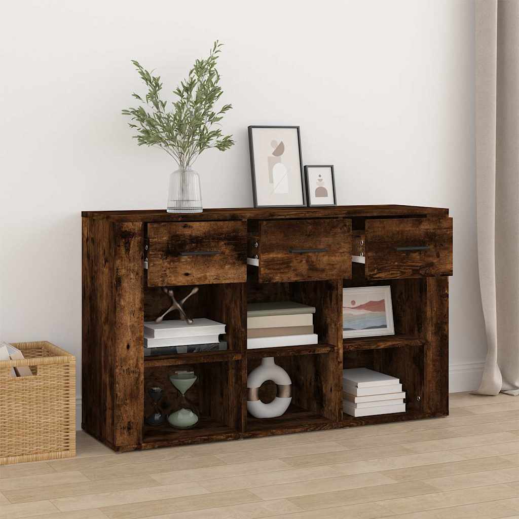 Sideboard Smoked Oak 100x30x59,5 cm Engineered Wood