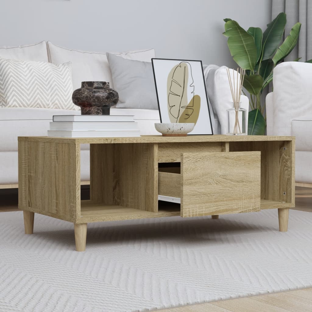 Coffee Table Sonoma Oak 90x50x36,5 cm Engineered Wood