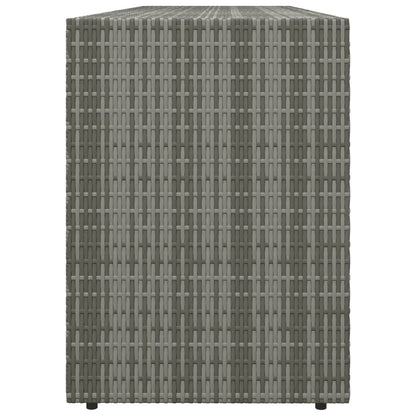 Garden Storage Cabinet Grey 198x55.5x80 cm Poly Rattan