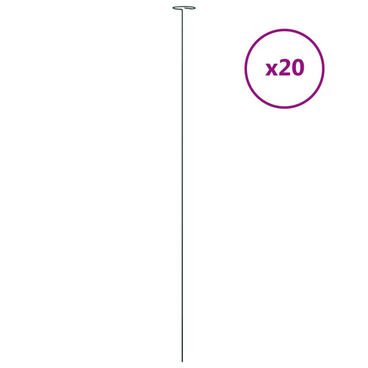 Garden Plant Stakes 20 pcs Dark Green 91 cm Steel