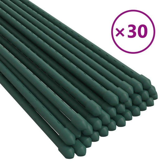 Garden Plant Stakes 30 pcs Green 90 cm Steel