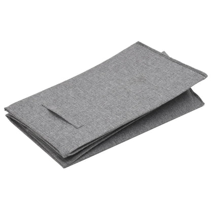 Foldable Laundry Hamper Grey 51x34.5x59 cm Faux Linen Fabric