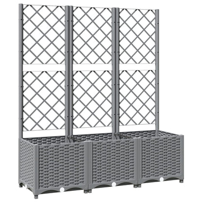 Garden Planter | Light grey | Polypropylene | 120x40x136 cm | Durable