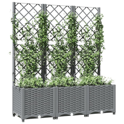 Garden Planter | Light grey | Polypropylene | 120x40x136 cm | Durable