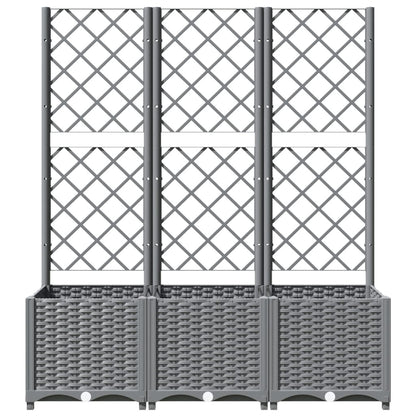 Garden Planter | Light grey | Polypropylene | 120x40x136 cm | Durable