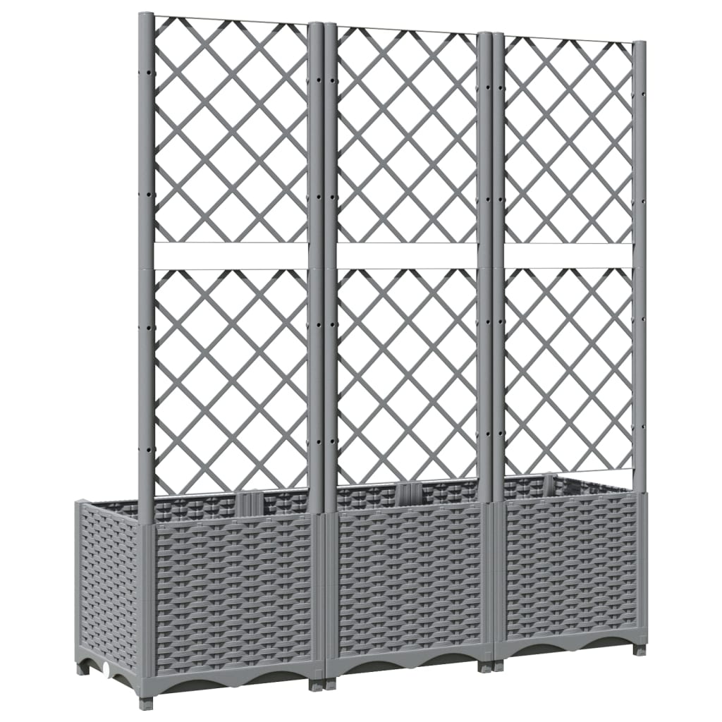 Garden Planter | Light grey | Polypropylene | 120x40x136 cm | Durable