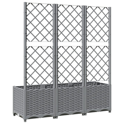 Garden Planter | Light grey | Polypropylene | 120x40x136 cm | Durable