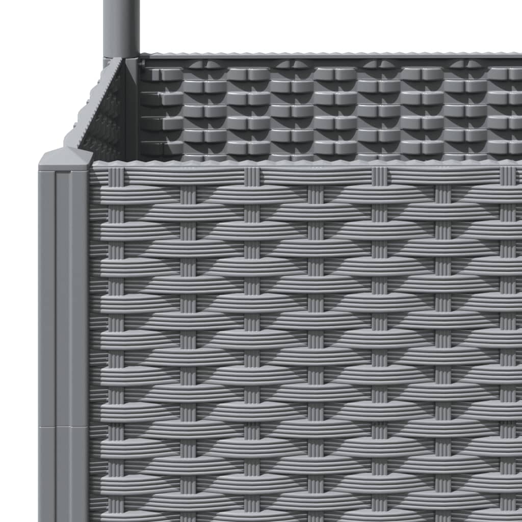 Garden Planter with Trellis Light Grey 80x80x136 cm PP