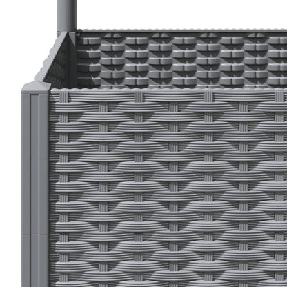 Garden Planter with Trellis Light Grey 80x80x136 cm PP