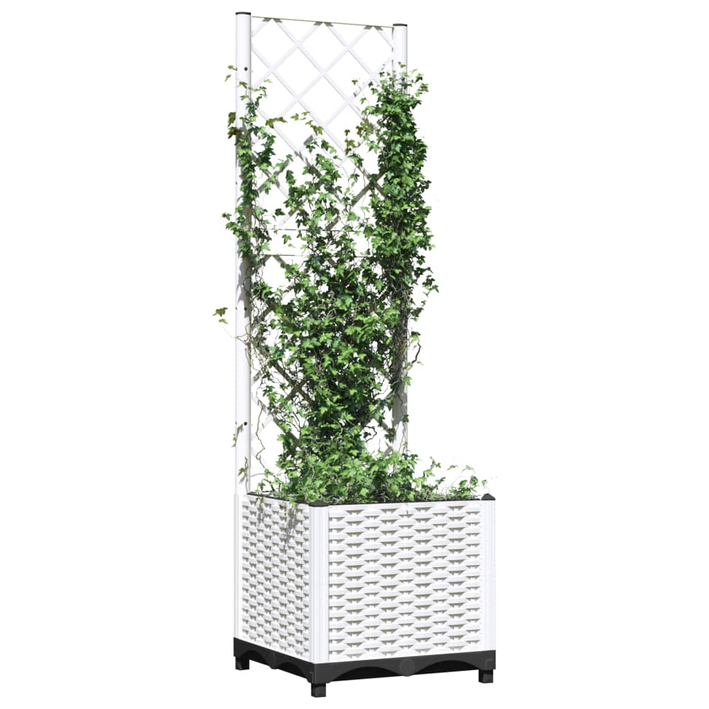 Garden Planter | White | PP (polypropylene) | 40x40x136 cm | Planters