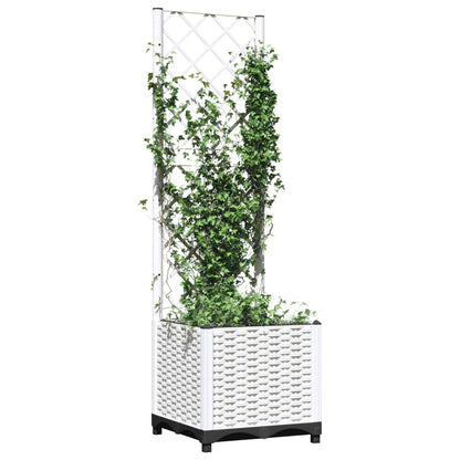 Garden Planter | White | PP (polypropylene) | 40x40x136 cm | Planters