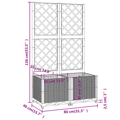 Garden Planter | White | Polypropylene | Medium | Planters