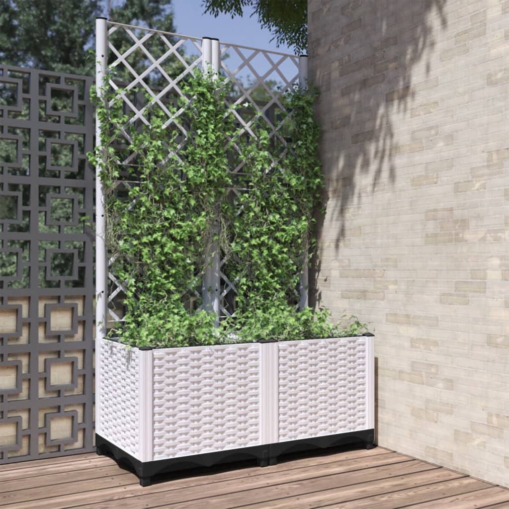 Garden Planter | White | Polypropylene | Medium | Planters