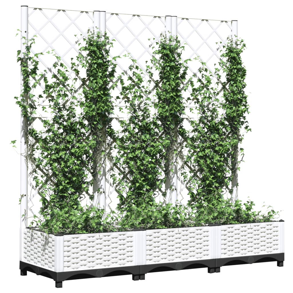 Garden Planter | White | Polypropylene | 120x40x121.5 cm | Planters