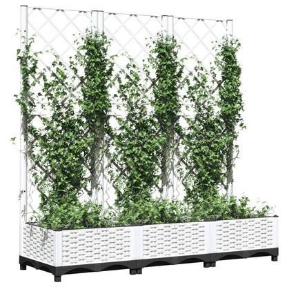 Garden Planter | White | Polypropylene | 120x40x121.5 cm | Planters