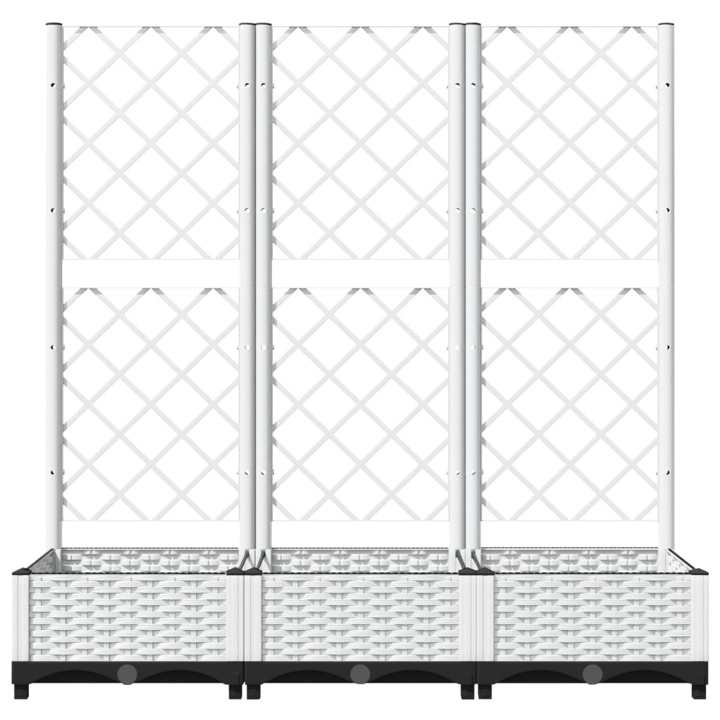 Garden Planter | White | Polypropylene | 120x40x121.5 cm | Planters