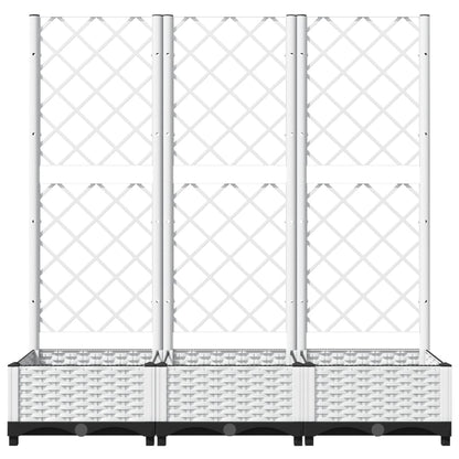 Garden Planter | White | Polypropylene | 120x40x121.5 cm | Planters