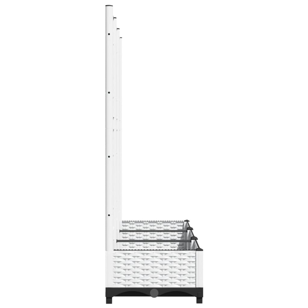 Garden Planter | White | Polypropylene | 120x40x121.5 cm | Planters