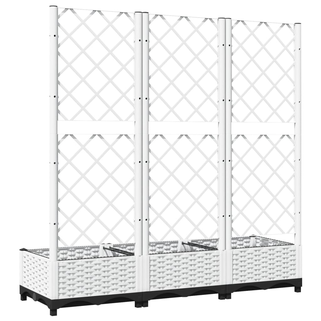 Garden Planter | White | Polypropylene | 120x40x121.5 cm | Planters