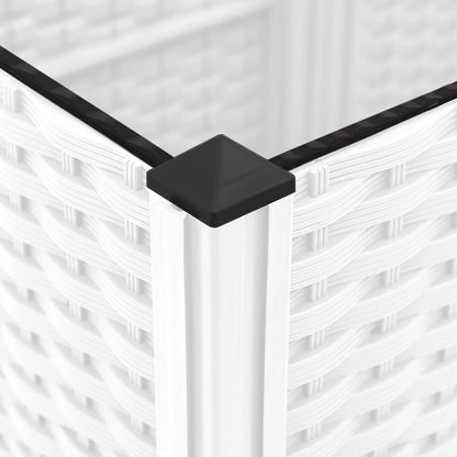 Garden Planter | White | Polypropylene | 120x40x121.5 cm | Planters