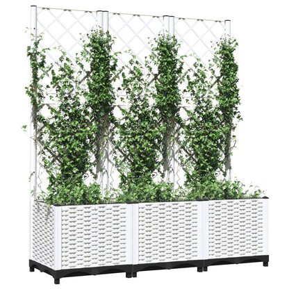 Garden Planter | White | Polypropylene | 120 x 40 x 136 cm | Planters