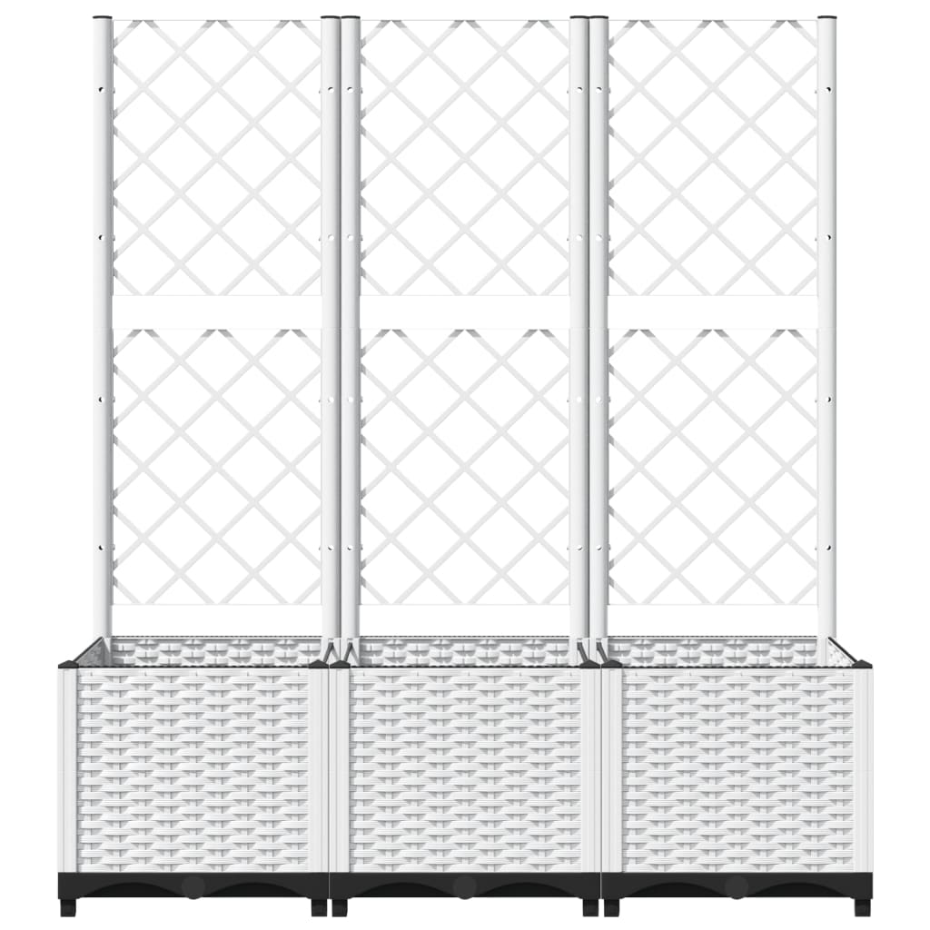 Garden Planter | White | Polypropylene | 120 x 40 x 136 cm | Planters