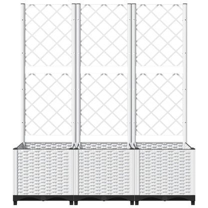 Garden Planter | White | Polypropylene | 120 x 40 x 136 cm | Planters