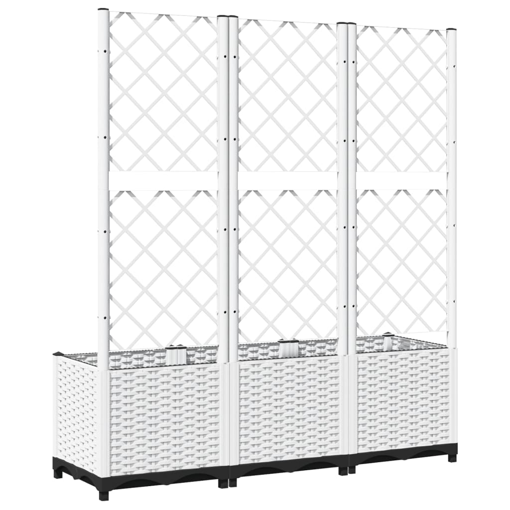 Garden Planter | White | Polypropylene | 120 x 40 x 136 cm | Planters