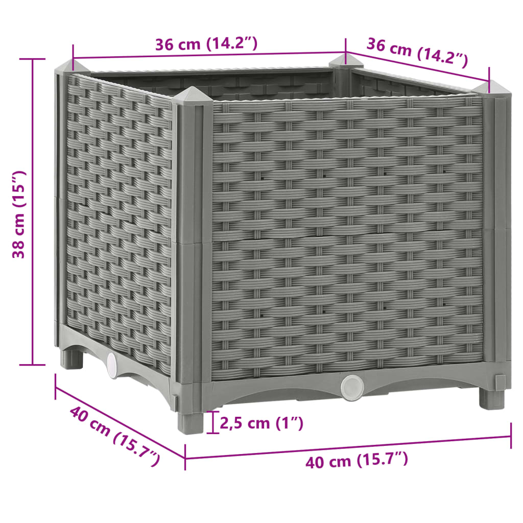 Raised Bed 40x40x38 cm Polypropylene