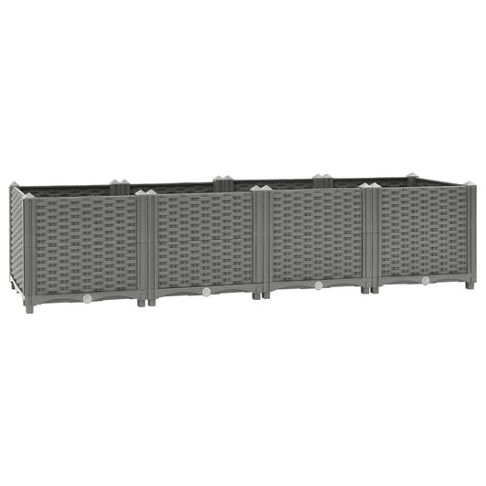 Raised Bed Light Grey 160x40x38 cm Polypropylene