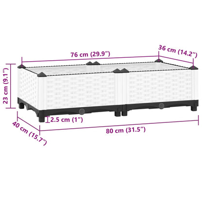 Raised Bed 80x40x23 cm Polypropylene