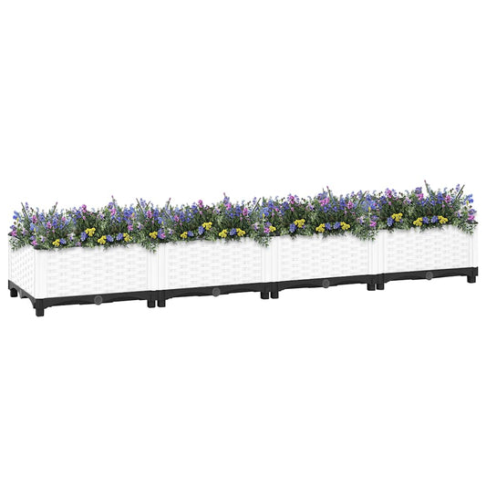 Raised Bed White 160x40x23 cm Polypropylene