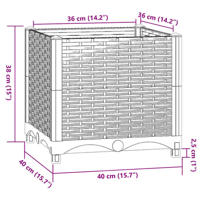 Raised Bed 40x40x38 cm Polypropylene