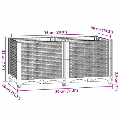 Raised Bed 80x40x38 cm Polypropylene
