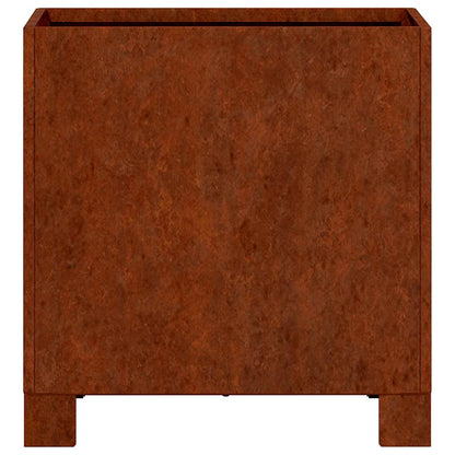 Planter with Legs Rusty 30x30x30 cm Corten Steel