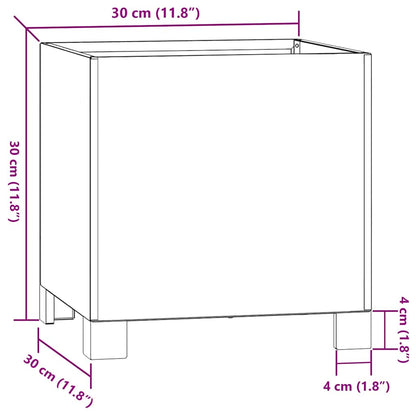 Planter with Legs Rusty 30x30x30 cm Corten Steel