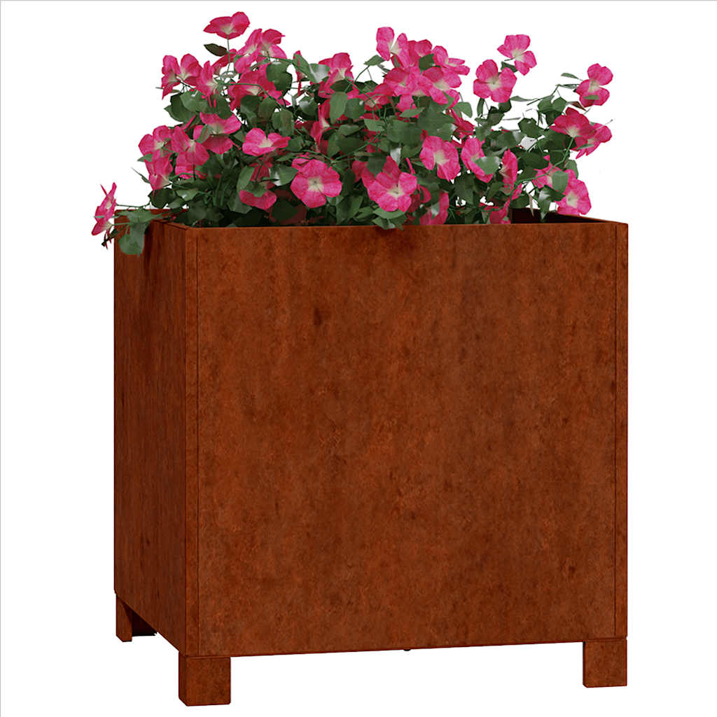 Planters with Legs 2 pcs Rusty 40x40x40 cm Corten Steel
