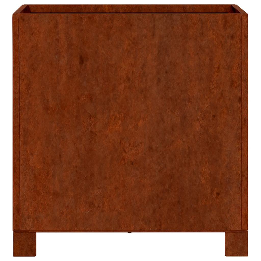 Planters with Legs 2 pcs Rusty 40x40x40 cm Corten Steel