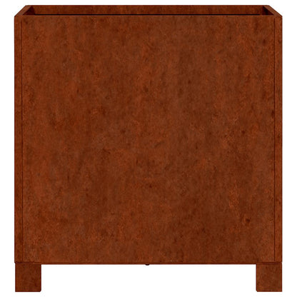 Planters with Legs 2 pcs Rusty 40x40x40 cm Corten Steel