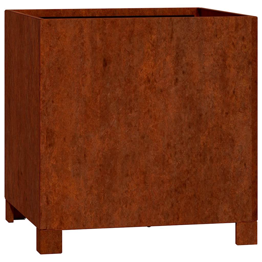 Planters with Legs 2 pcs Rusty 40x40x40 cm Corten Steel
