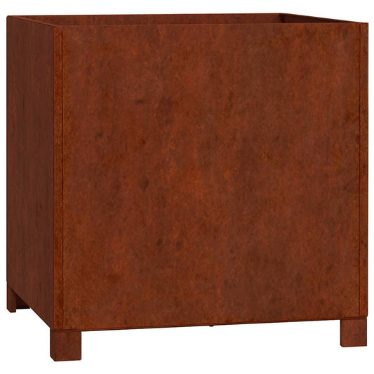 Planter with Legs Rusty 50x50x50 cm Corten Steel