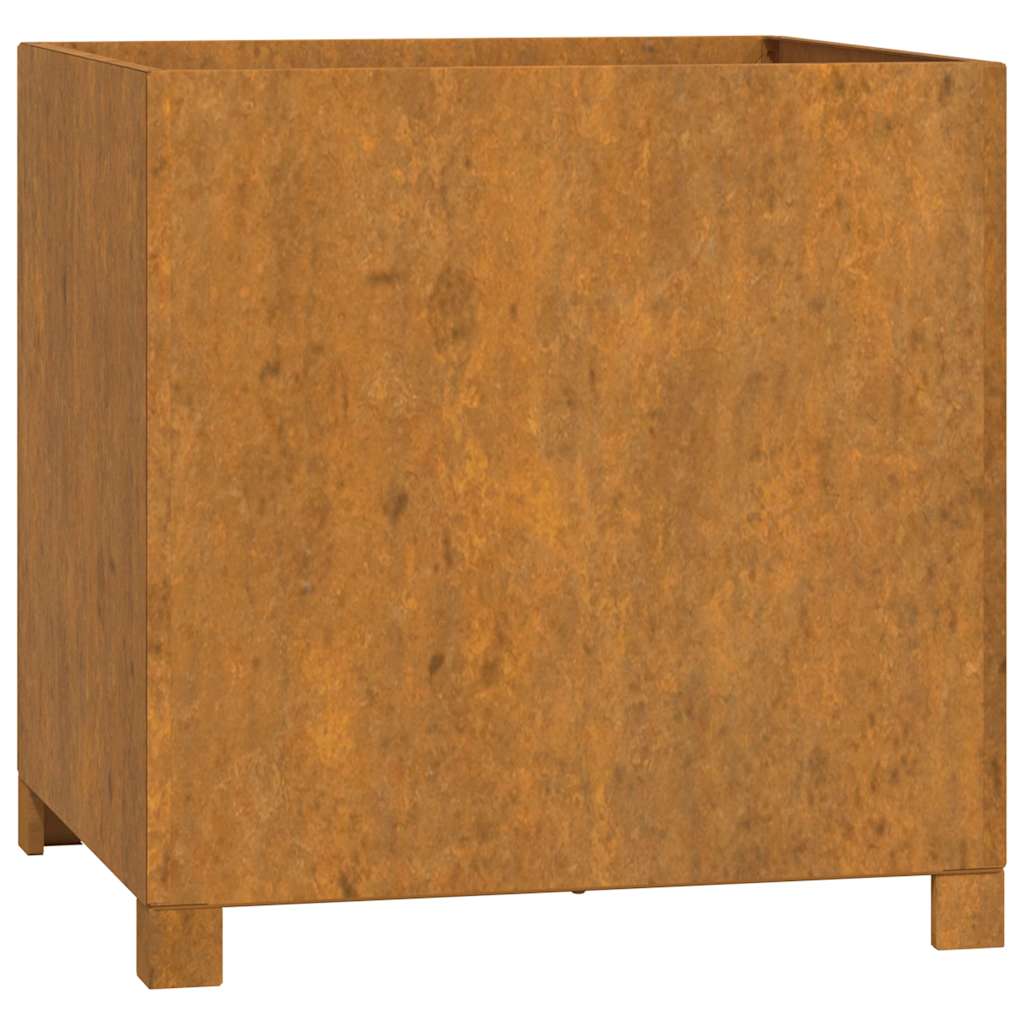 Planter with Legs Rusty 50x50x50 cm Corten Steel